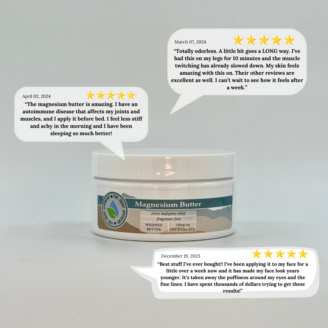 Magnesium Whipped Butter 8oz (Pure & Natural, Unscented)