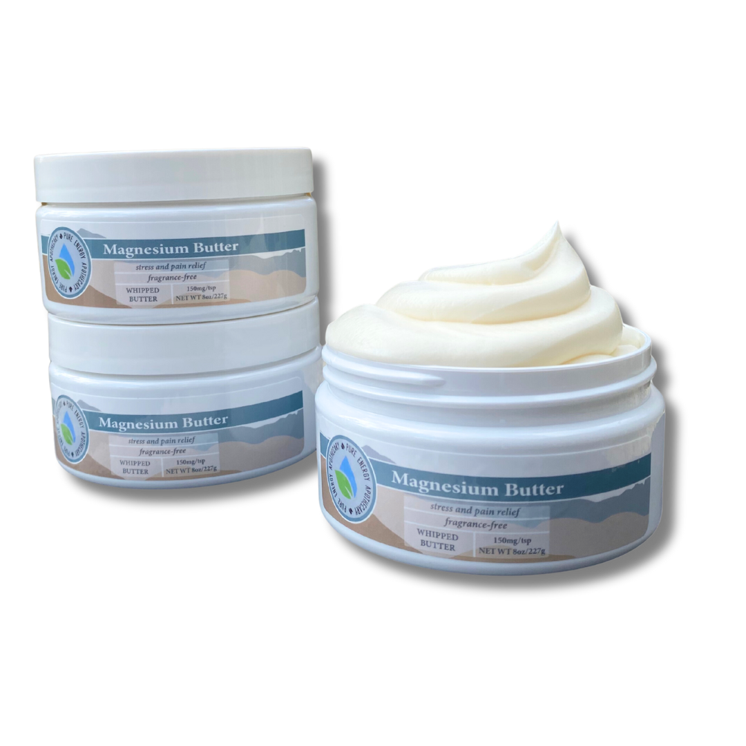 Magnesium Whipped Butter 8oz (Pure & Natural, Unscented)