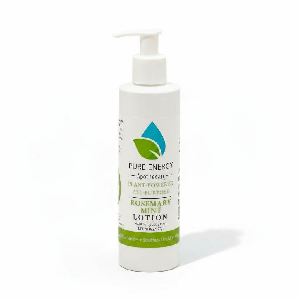 Rosemary Mint All-Purpose Organic Lotion 8oz – Deep Moisture, Fresh Scent, Non-Toxic | Pure Energy Apothecary