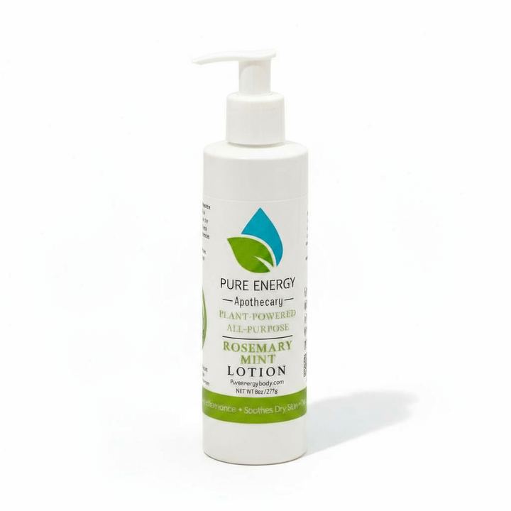 Rosemary Mint All-Purpose Organic Lotion 8oz – Deep Moisture, Fresh Scent, Non-Toxic | Pure Energy Apothecary