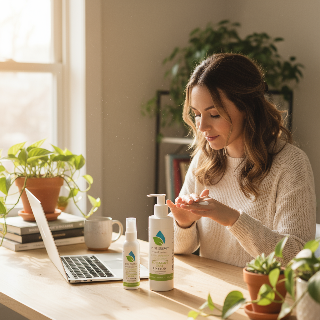 Rosemary Mint All-Purpose Organic Lotion 8oz – Deep Moisture, Fresh Scent, Non-Toxic | Pure Energy Apothecary