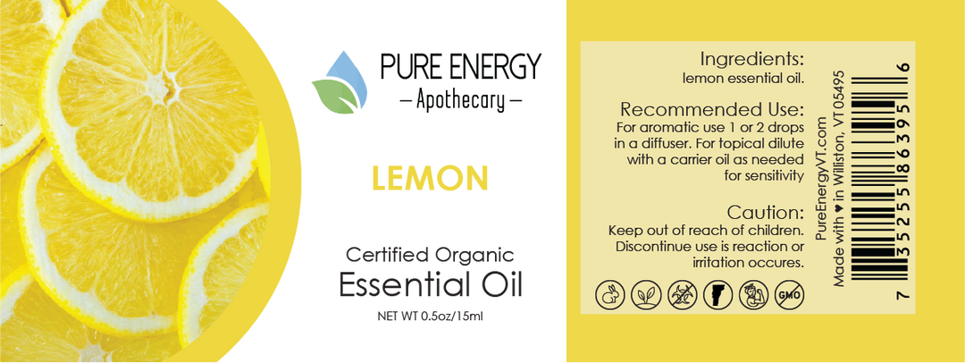 Essential Oil - Lemon 15ml (0.5oz)