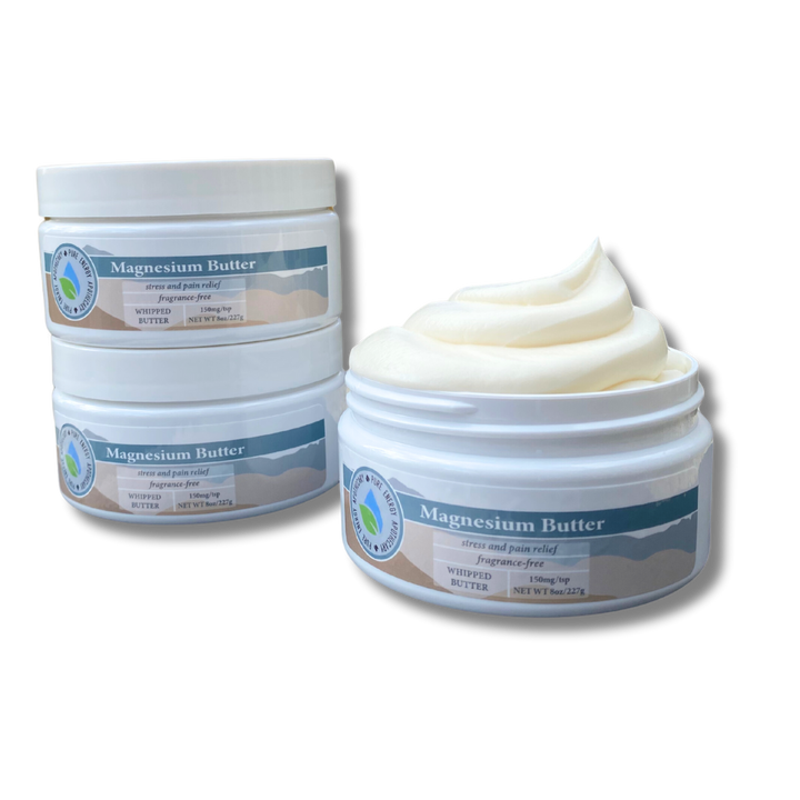 Magnesium Whipped Butter 8oz (Pure & Natural, Unscented)