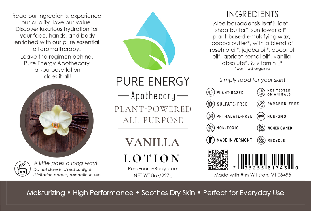 Natural All Purpose Lotion 8 oz (Vanilla)